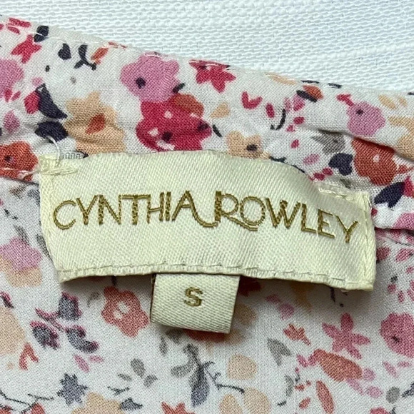 Cynthia Rowley Floral Peasant Blouse Small - Picture 2 of 6